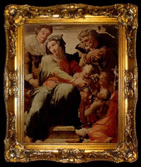 framed  TIBALDI, Pellegrino La Sacra Famiglia con Santa Caterina d
